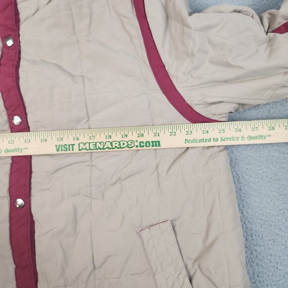 Womens Vintage 80's Extra Large (22.5) Quilted Puffer Parka Coat Full Snap Lined - Picture 5 of 11
